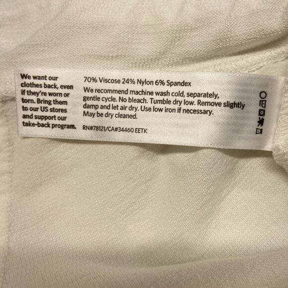 Eileen Fisher White Tapered Leggings Size XXS - Picture 8 of 8